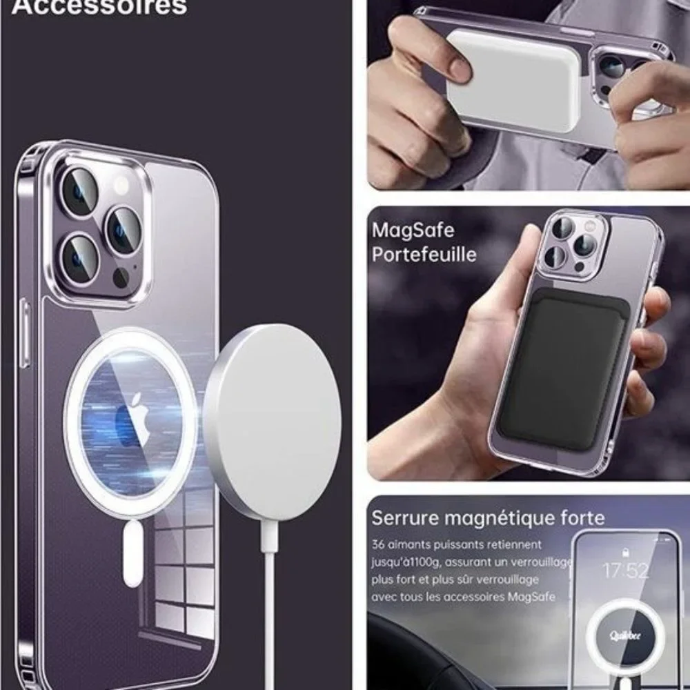 Quikbee Transparent Magnetic Design Case for IPhone 14 Pro